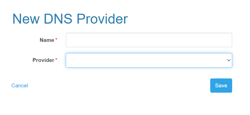 Creating a DNS Provider