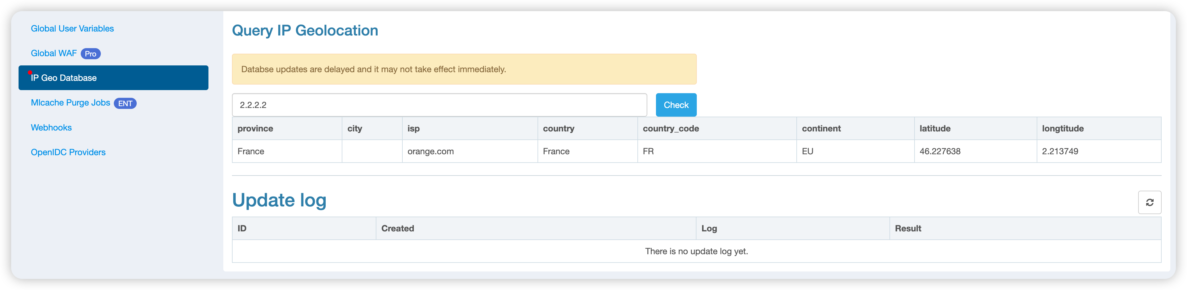 IP Query Function