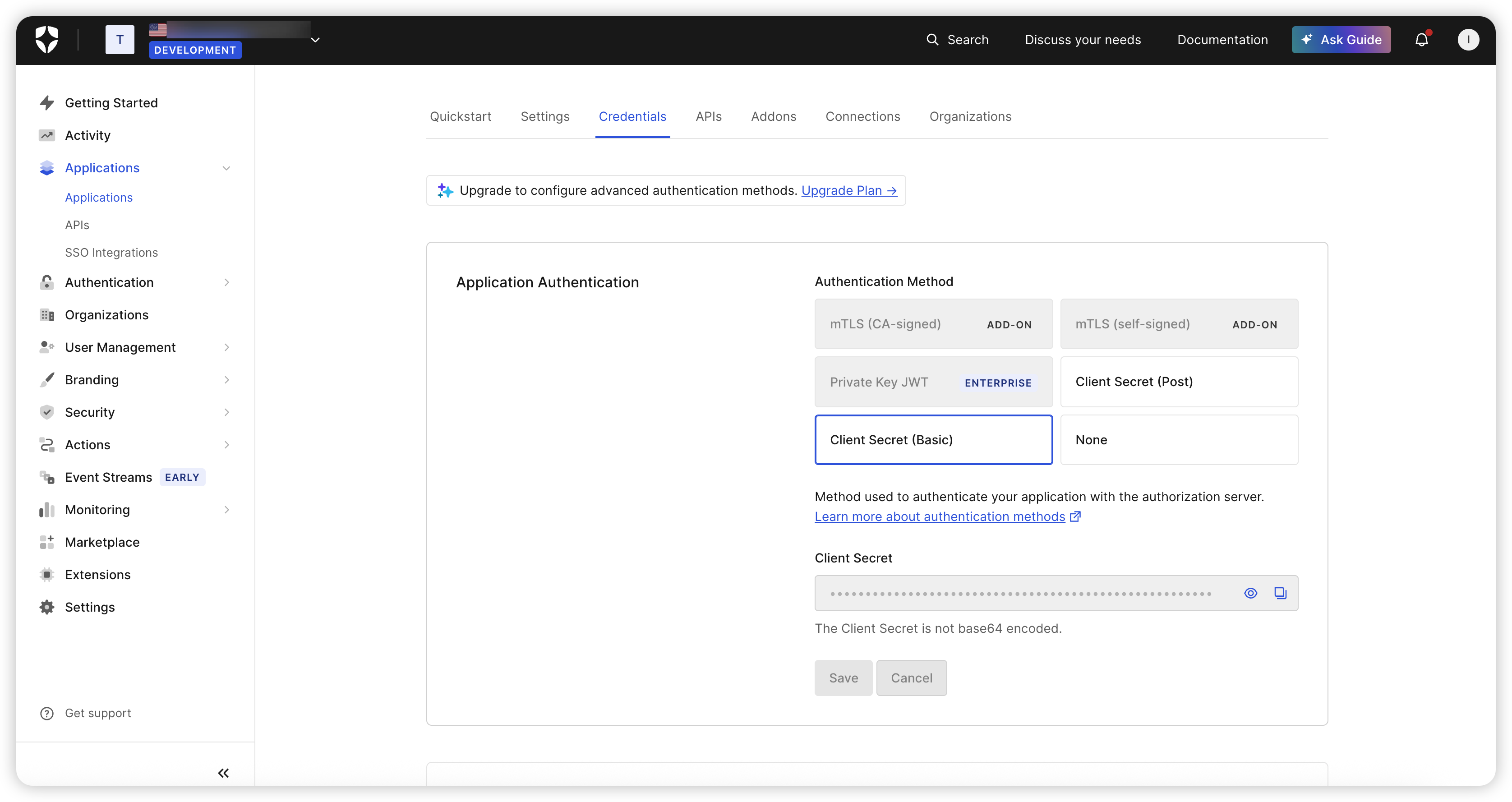 Auth0 認證資訊配置