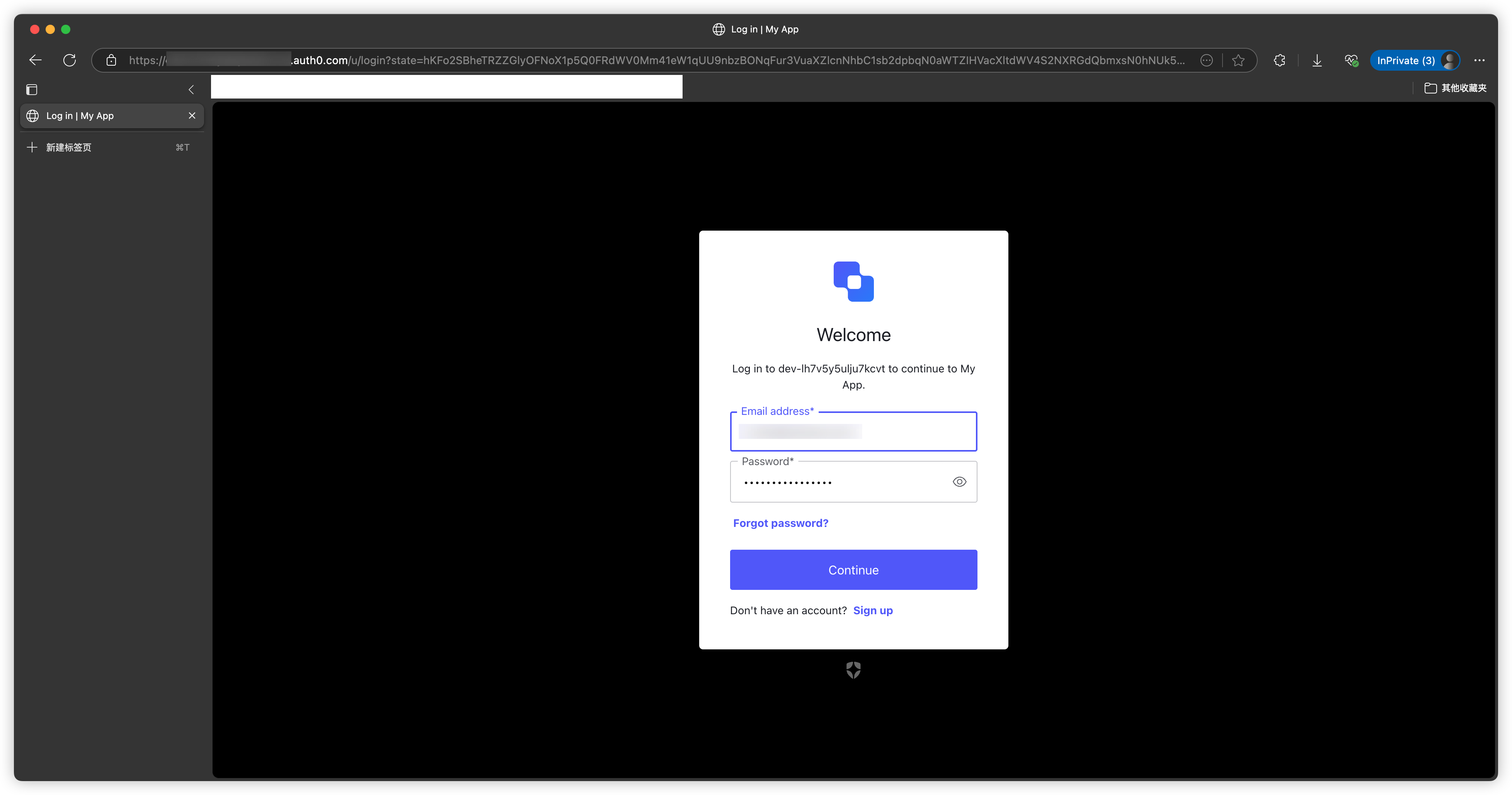 Auth0 登入介面