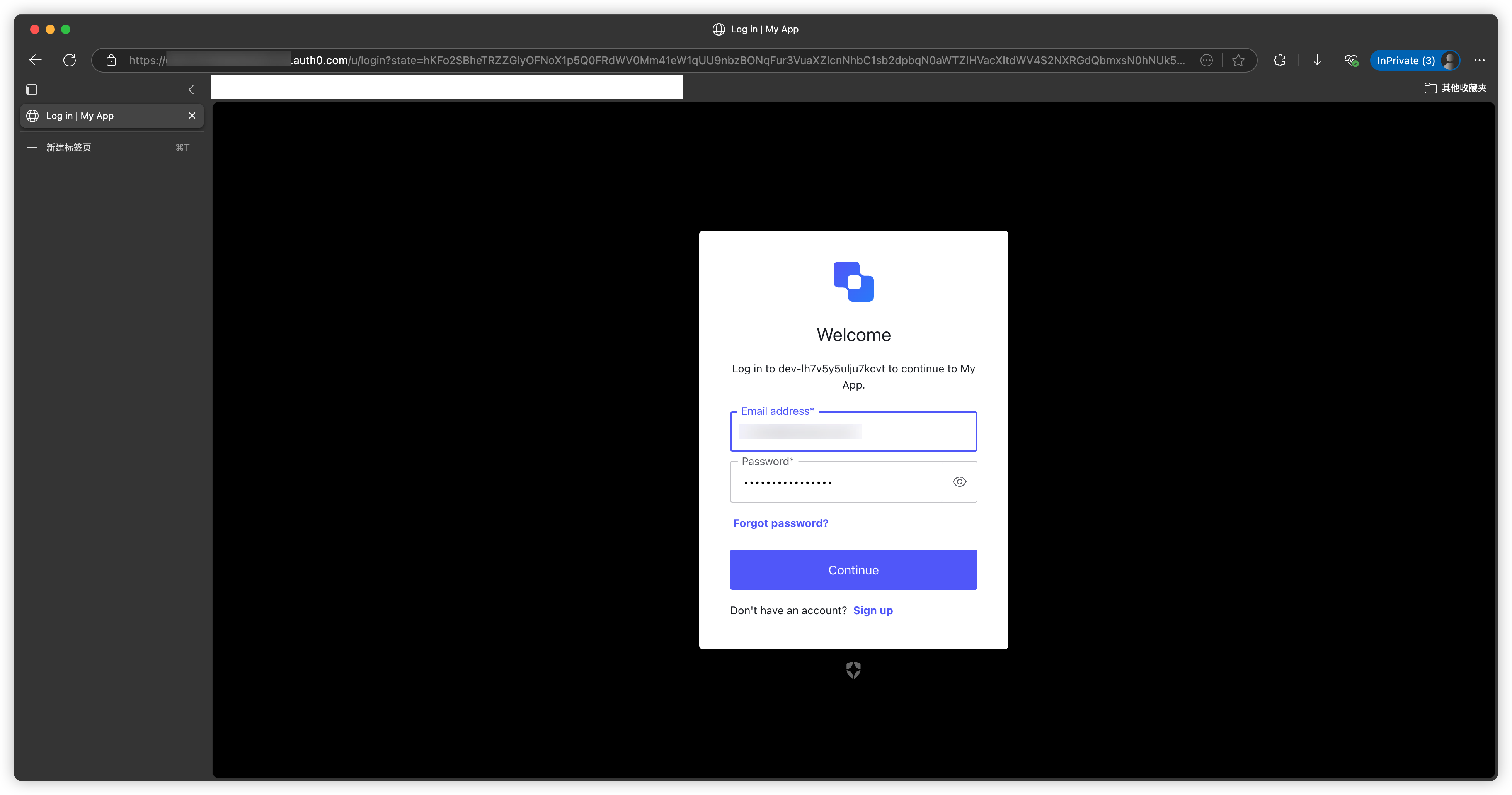 Auth0 登录界面